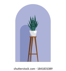 Decorative plant flat image design