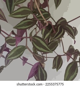 Decorative plant patterns. Vector illustration.