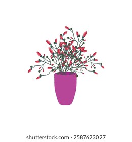 decorative plant vector icon white background