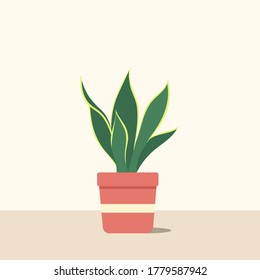 Decorative plants flat image design. Vector illustration