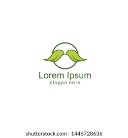 decorative plants logo template design vector