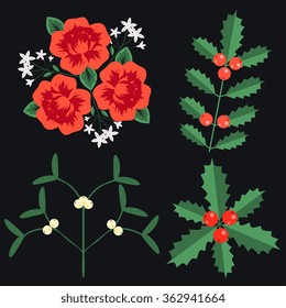 Decorative plants for new year and birthday