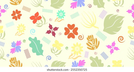 Patrón sin fisuras de las plantas decorativas, estilo de las plantas de Fondo de pantalla