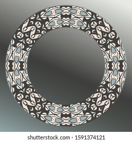 Decorative plate in gray  for interior design. Home decor. porcelain design.