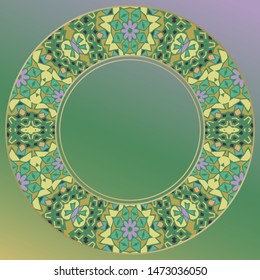
Decorative plate and mandala for interior design. Home decor. porcelain design.