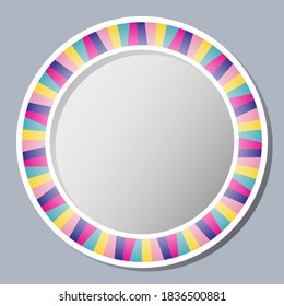 Decorative plate template. Modern circular ornament. Vector EPS 10