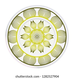 decorative plates for interior design. Color mandala ornament. Vector illustration