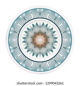 decorative plates for interior design. Empty dish, porcelain plate mock up design. Vector illustration. Decorative plates with stilish ornament patterns. Home decor background