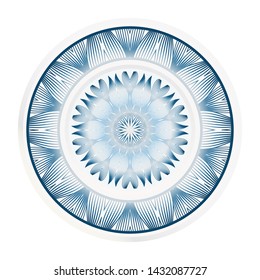 decorative plates for interior design. Empty dish, porcelain plate mock up design. Vector illustration. Decorative plates with Mandala ornament patterns. Home decor background