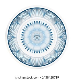 decorative plates for interior design. Empty dish, porcelain plate mock up design. Vector illustration. Decorative plates with Mandala ornament patterns. Home decor background