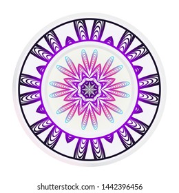 decorative plates for interior design. Empty dish, porcelain plate mock up design. Vector illustration.