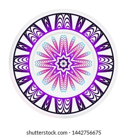 decorative plates for interior design. Empty dish, porcelain plate mock up design. Vector illustration.