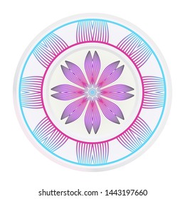 decorative plates for interior design. Empty dish, porcelain plate mock up design. Vector illustration.