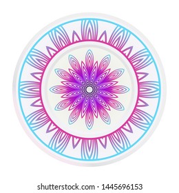 decorative plates for interior design. Empty dish, porcelain plate mock up design. Vector illustration.