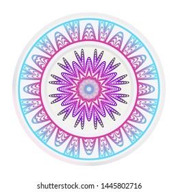 decorative plates for interior design. Empty dish, porcelain plate mock up design. Vector illustration.