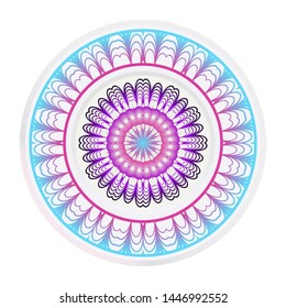 decorative plates for interior design. Empty dish, porcelain plate mock up design. Vector illustration.