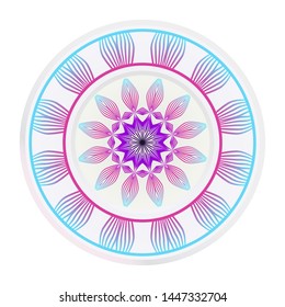 decorative plates for interior design. Empty dish, porcelain plate mock up design. Vector illustration.