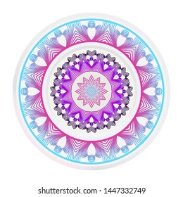 decorative plates for interior design. Empty dish, porcelain plate mock up design. Vector illustration.