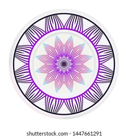 decorative plates for interior design. Empty dish, porcelain plate mock up design. Vector illustration.