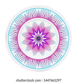 decorative plates for interior design. Empty dish, porcelain plate mock up design. Vector illustration.
