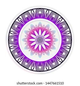 decorative plates for interior design. Empty dish, porcelain plate mock up design. Vector illustration.