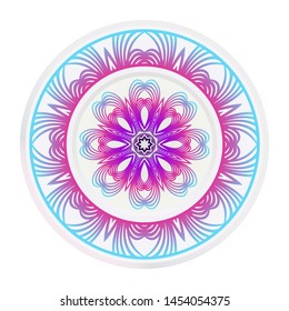 decorative plates for interior design. Empty dish, porcelain plate mock up design. Vector illustration.