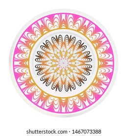 decorative plates for interior design. Empty dish, porcelain plate mock up design. Vector illustration.