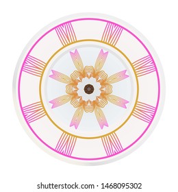 decorative plates for interior design. Empty dish, porcelain plate mock up design. Vector illustration.