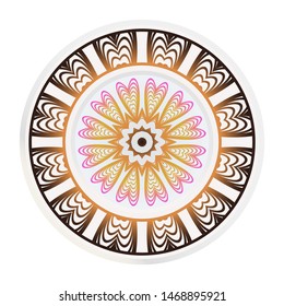 decorative plates for interior design. Empty dish, porcelain plate mock up design. Vector illustration.
