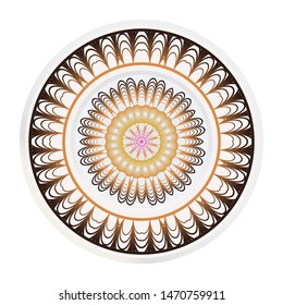decorative plates for interior design. Empty dish, porcelain plate mock up design. Vector illustration.