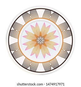 decorative plates for interior design. Empty dish, porcelain plate mock up design. Vector illustration.