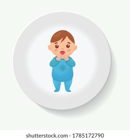 platos decorativos para el diseño interior. Plato vacío, placa de porcelana burlándose del diseño. Ilustración vectorial. Platos decorativos con estampados adornados.