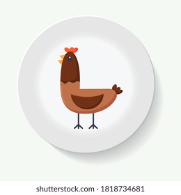 decorative plates for interior design. Empty dish, porcelain plate mock up design.