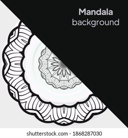 Dekorative Platten für die Innenausstattung. Leere Schüssel, Porzellanplatte Mock up Design. Vektorgrafik. Dekorative Teller mit Mandala-Verzierungsmustern. Innendekor, Hintergrund