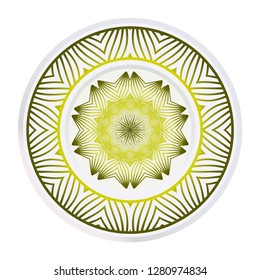 decorative plates for interior design. Tribal ethnic ornament with mandala. Vector illustration