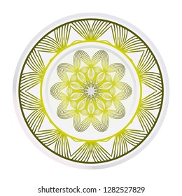 decorative plates for interior design. Tribal ethnic ornament with mandala. Vector illustration