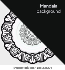 decorative plates, Islamic plate with mandala pattern. Vector illustration