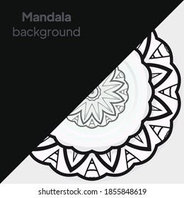 decorative plates, Islamic plate with mandala pattern. Vector illustration