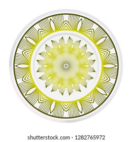 Decorative plates with Mandala ornament patterns. Home decor background. Vector illustration.