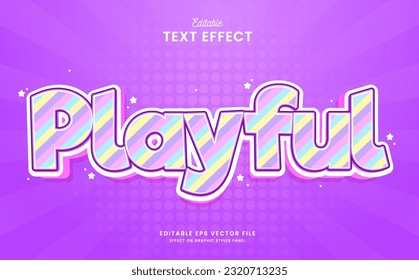 decorative playful editable text effect vector design