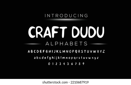 Decorative playful kids font, children alphabet, trendy modern letters and numbers, vector illustration 10EPS