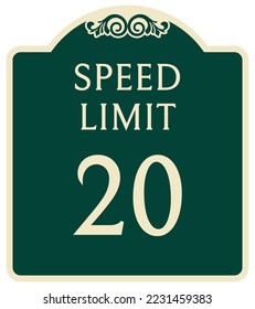 Decorative playground rules and safety sign speed limit