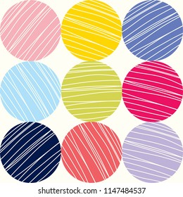 Decorative polka dot pattern. Vector seamless pattern.