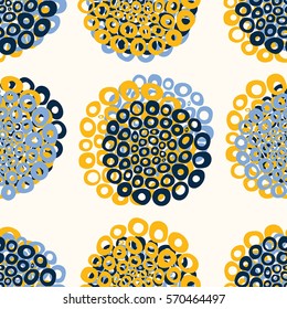 Decorative polka dot. Vector seamless pattern.