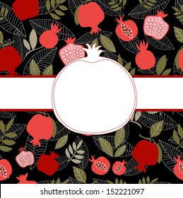 decorative pomegranate card