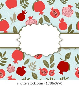 Decorative pomegranate card 