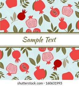 decorative pomegranates card