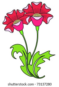 Decorative poppies for various design artwork