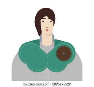 Decorative portrait. Vector illustration design. Use in web projects and applications.