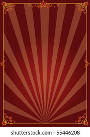 Decorative poster. A background with sunbeams for your advertising.